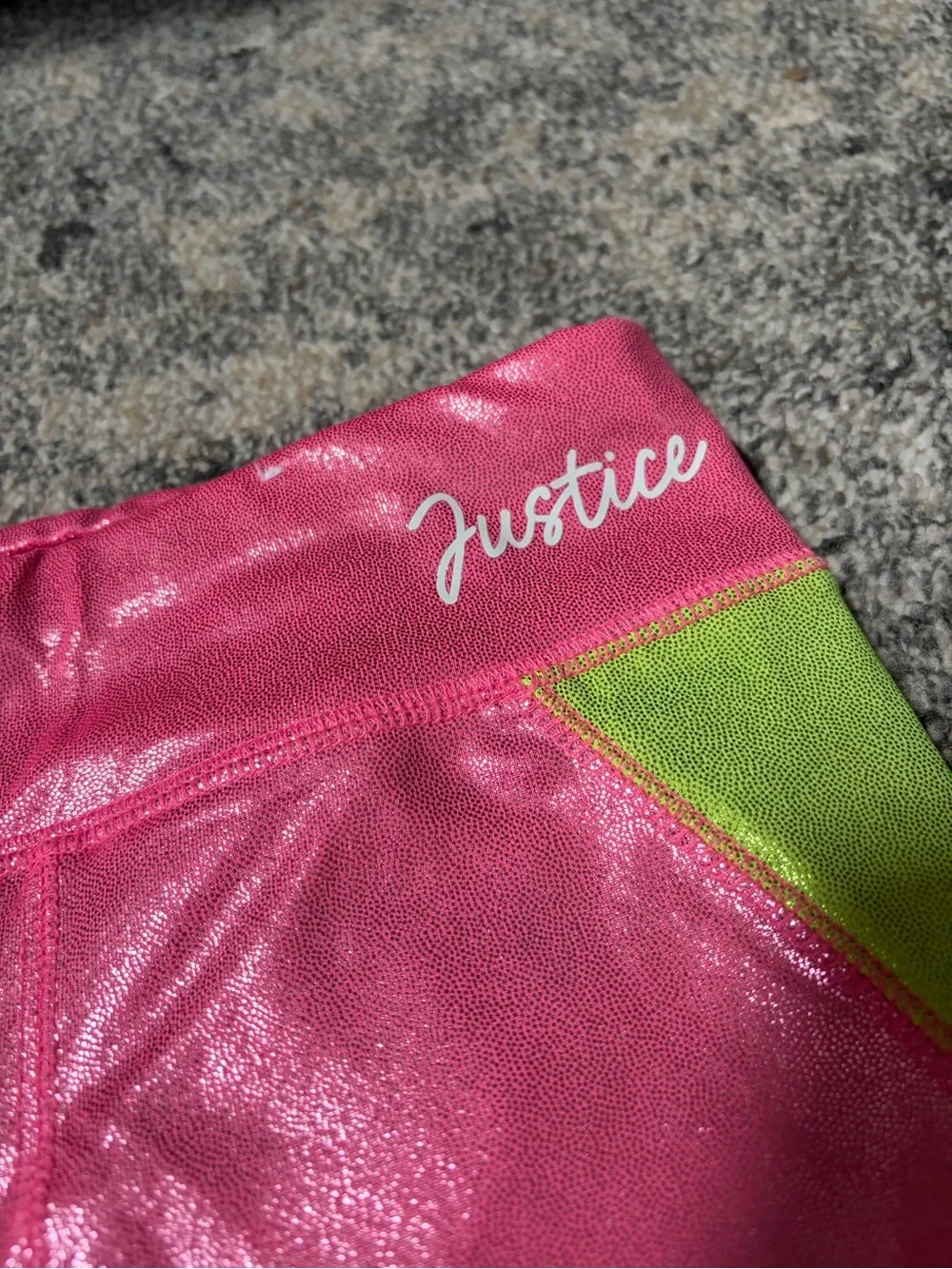 Justice Girls collection X Shine blocked leggings pink size S (7/8)